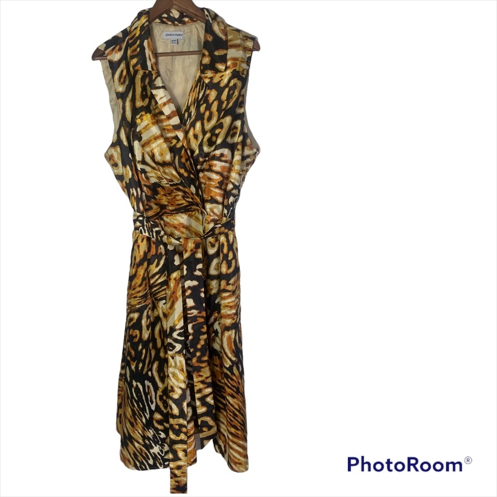 Shelby and Palmer size 22 fit and flare dress animal print